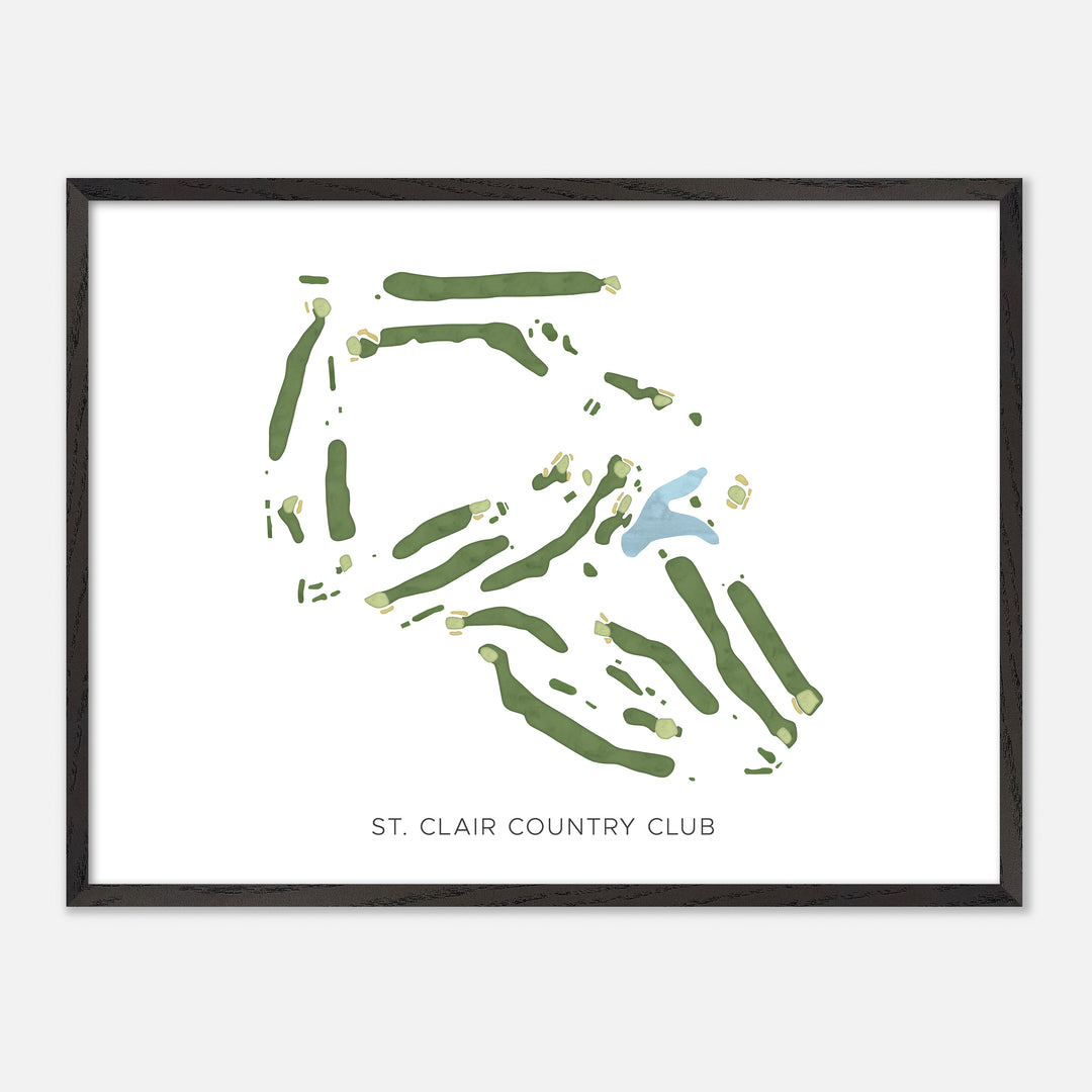 Print of St. Clair Country Club Modern Map