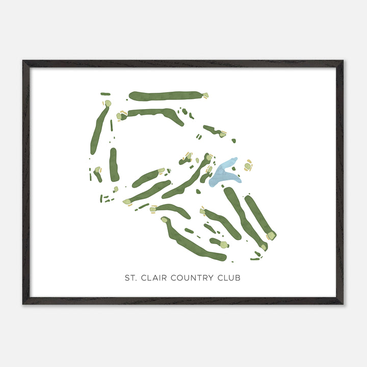 Print of St. Clair Country Club Modern Map