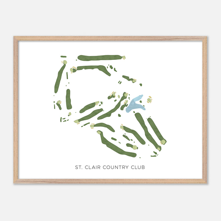 Print of St. Clair Country Club Modern Map