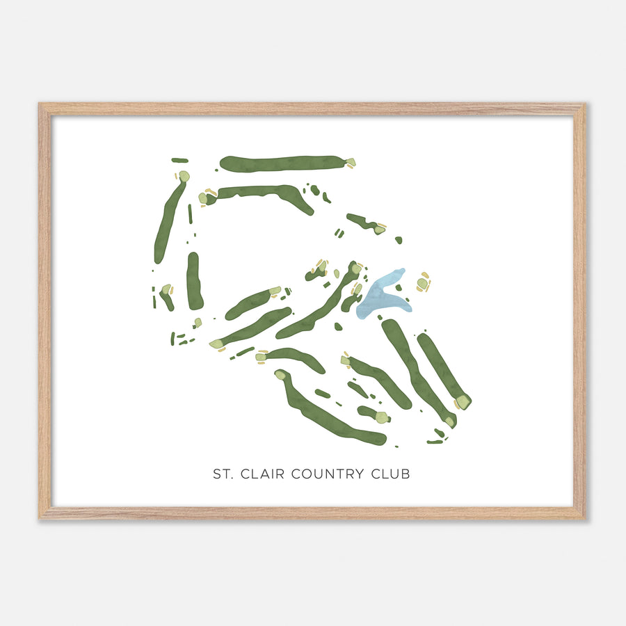 Print of St. Clair Country Club Modern Map