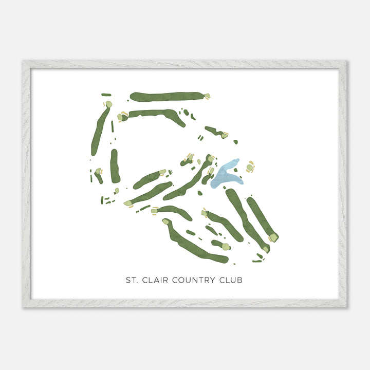Print of St. Clair Country Club Modern Map