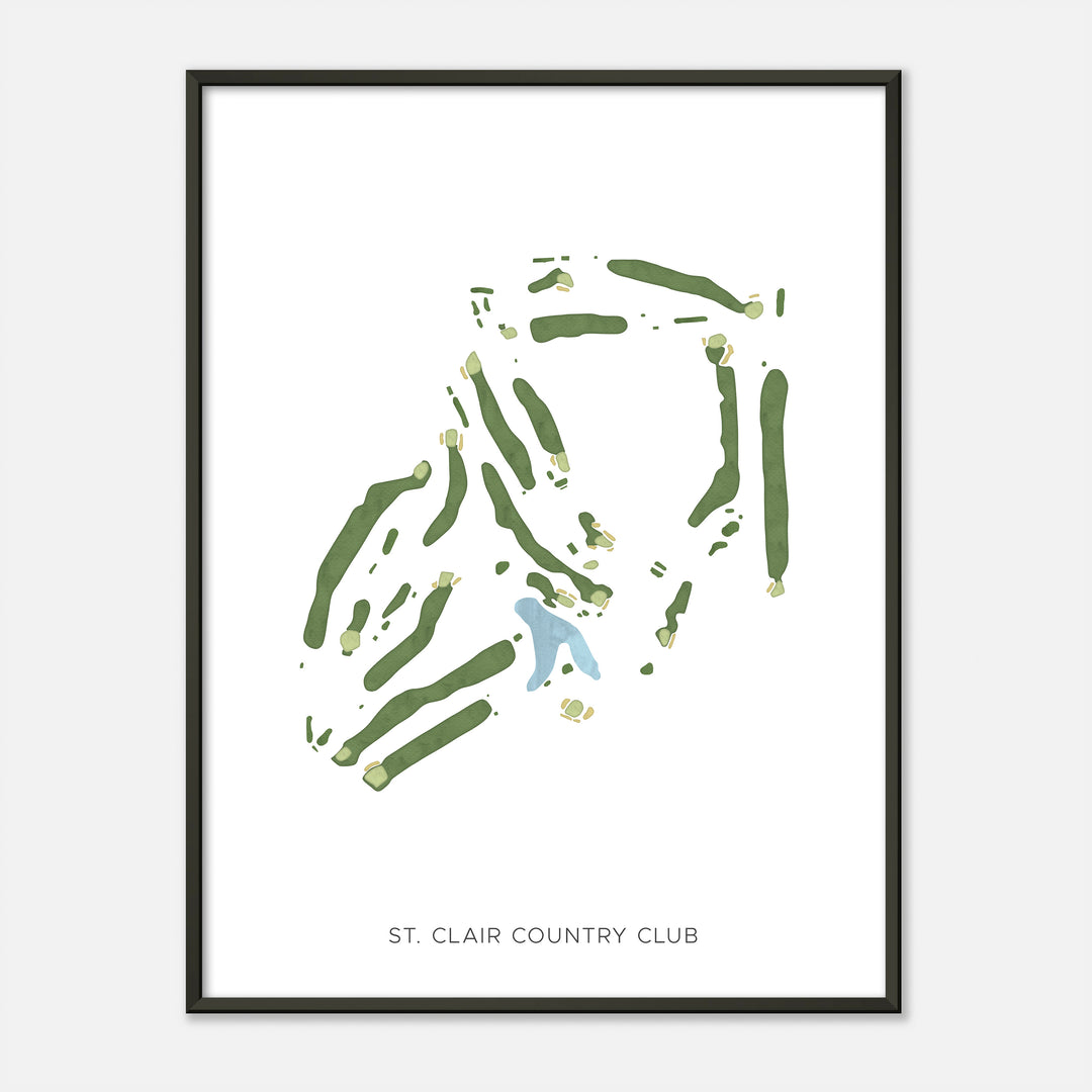 Print of St. Clair Country Club Modern Map