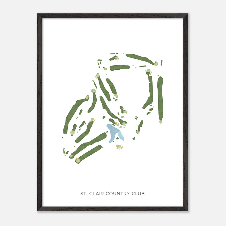 Print of St. Clair Country Club Modern Map