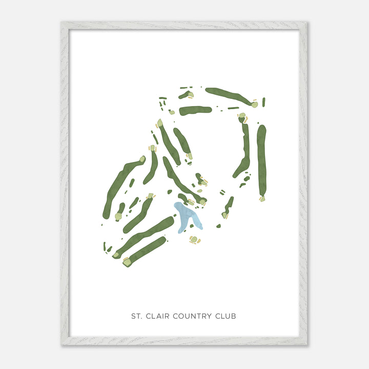 Print of St. Clair Country Club Modern Map