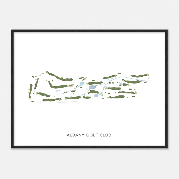 Print of Albany Golf Club Modern Map