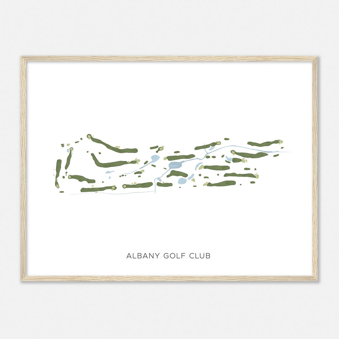 Print of Albany Golf Club Modern Map