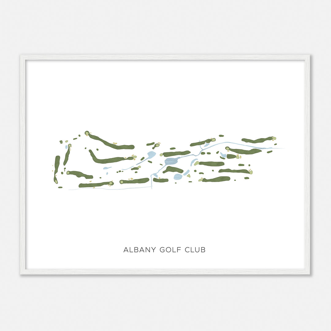 Print of Albany Golf Club Modern Map