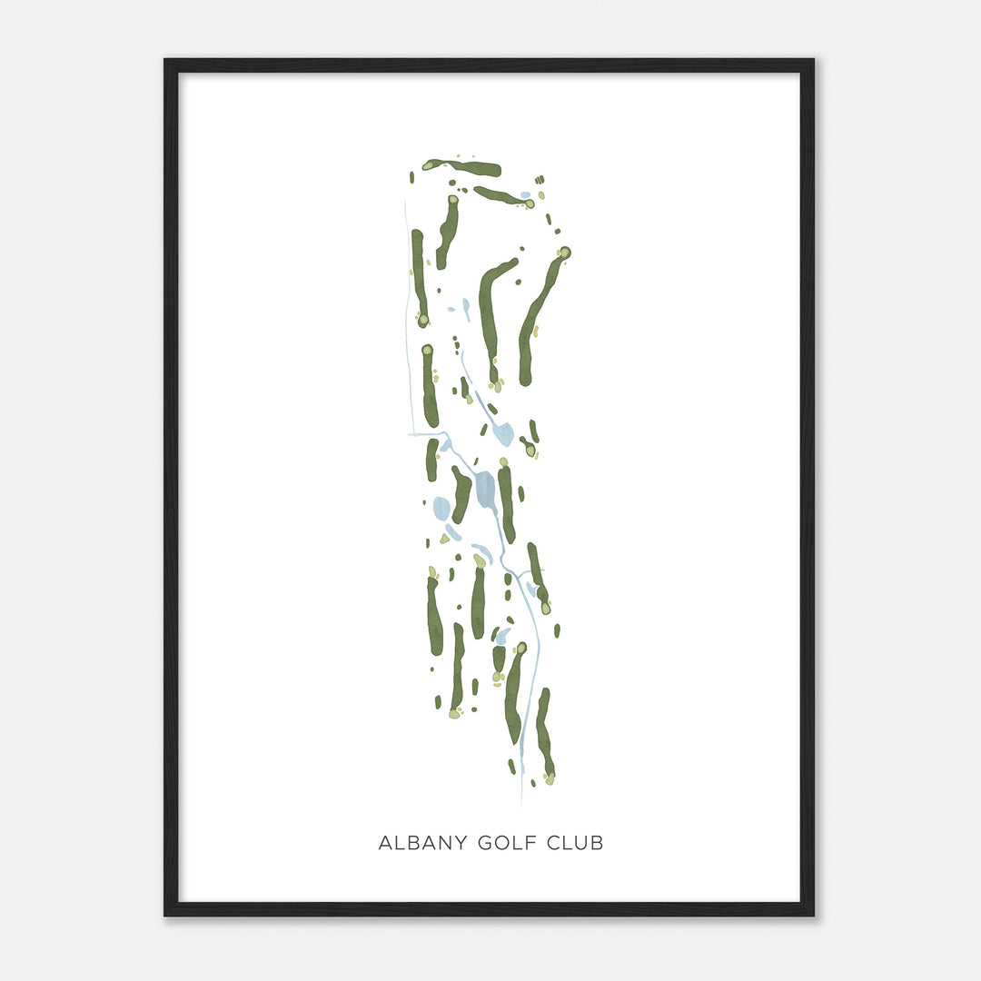 Print of Albany Golf Club Modern Map