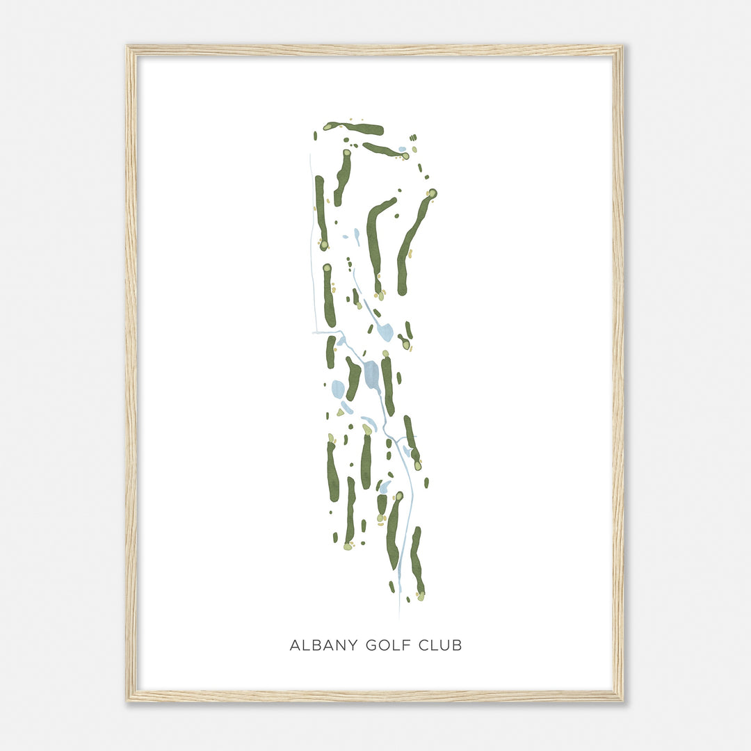 Print of Albany Golf Club Modern Map