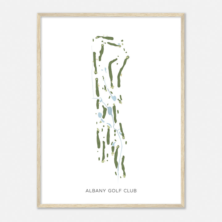 Print of Albany Golf Club Modern Map