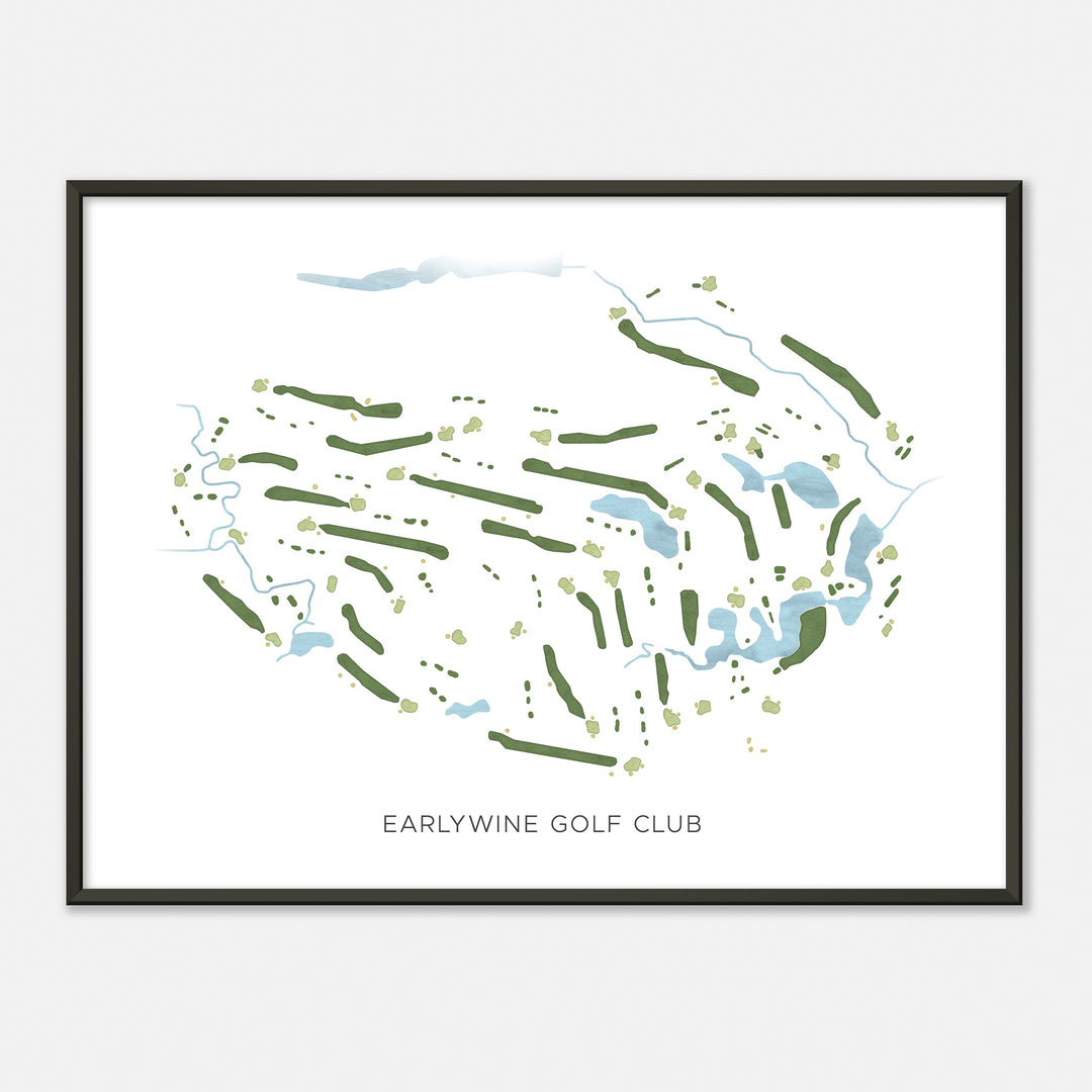 Print of Earlywine Golf Club Modern Map