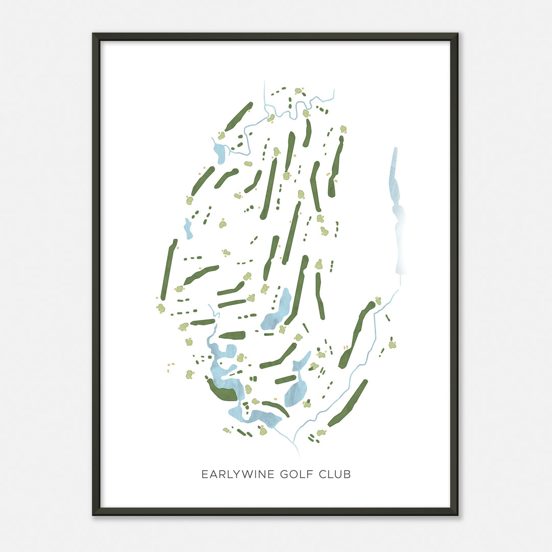 Print of Earlywine Golf Club Modern Map