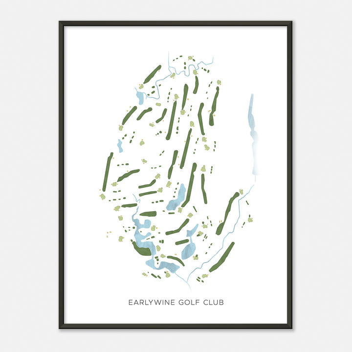 Print of Earlywine Golf Club Modern Map