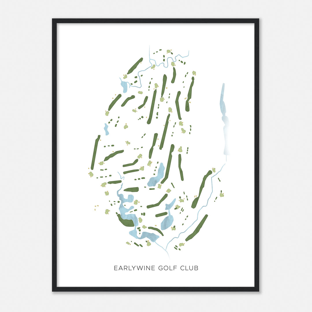 Print of Earlywine Golf Club Modern Map