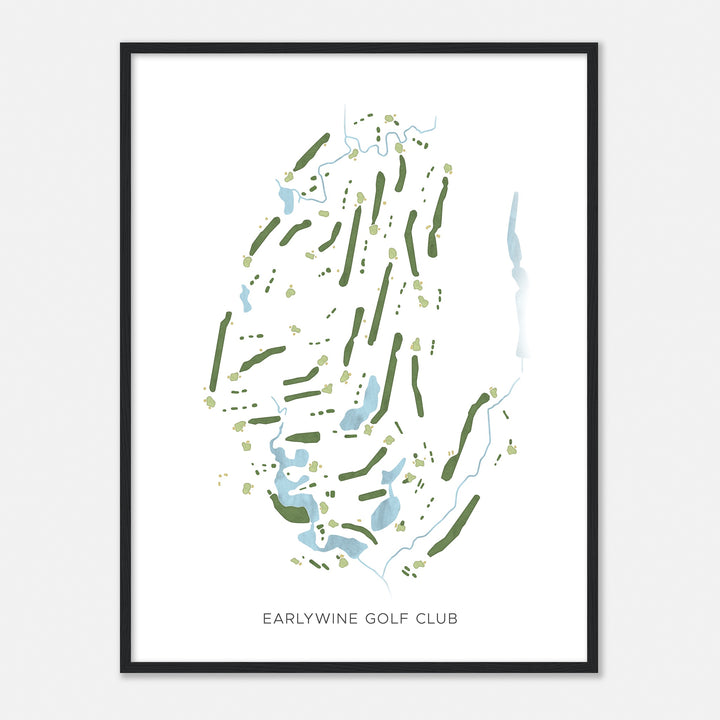 Print of Earlywine Golf Club Modern Map