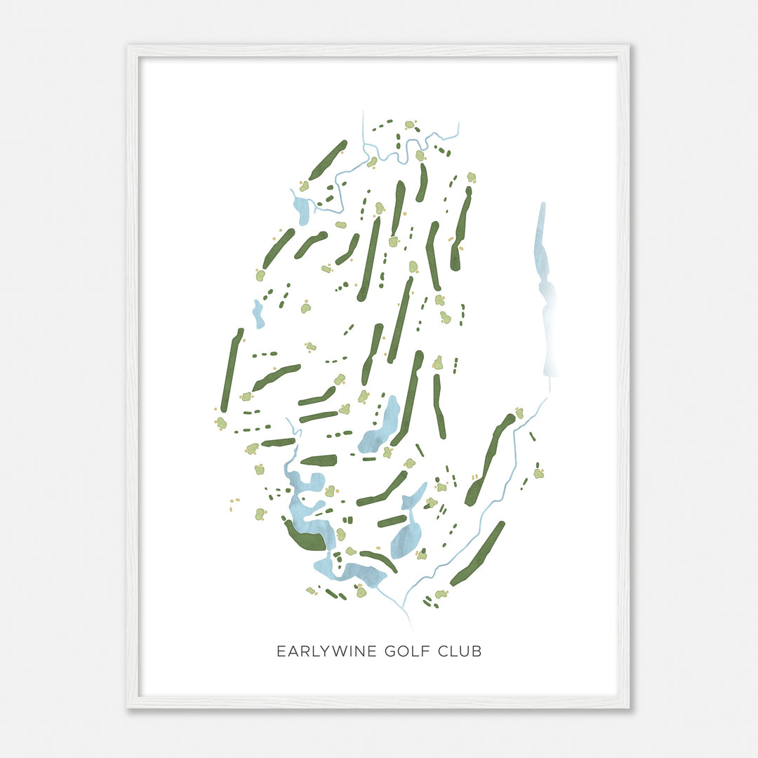 Print of Earlywine Golf Club Modern Map