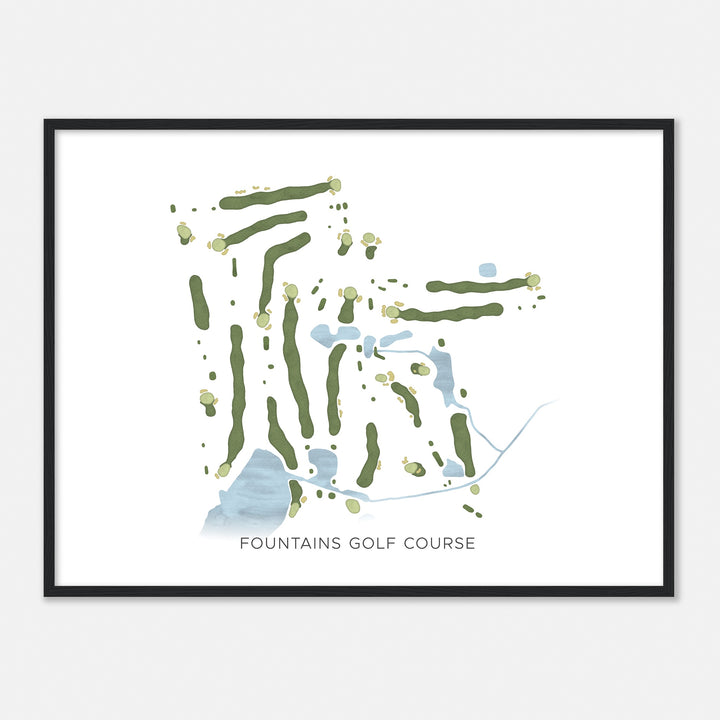 Print of Fountains Golf Course Modern Map