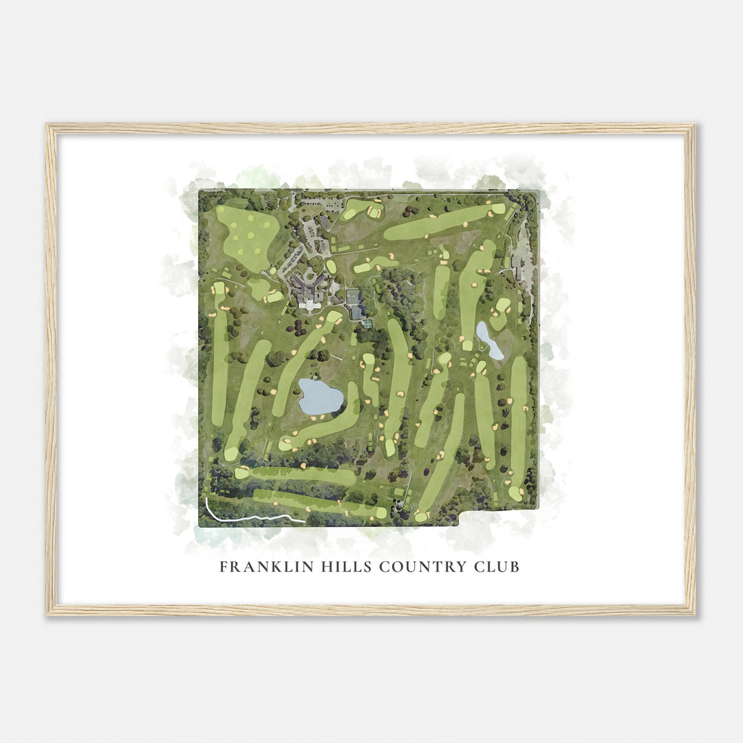 Print of Franklin Hills Country Club Classic Map