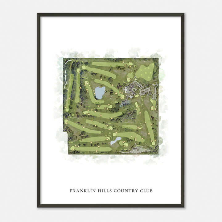 Print of Franklin Hills Country Club Classic Map