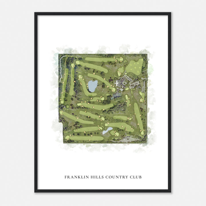 Print of Franklin Hills Country Club Classic Map
