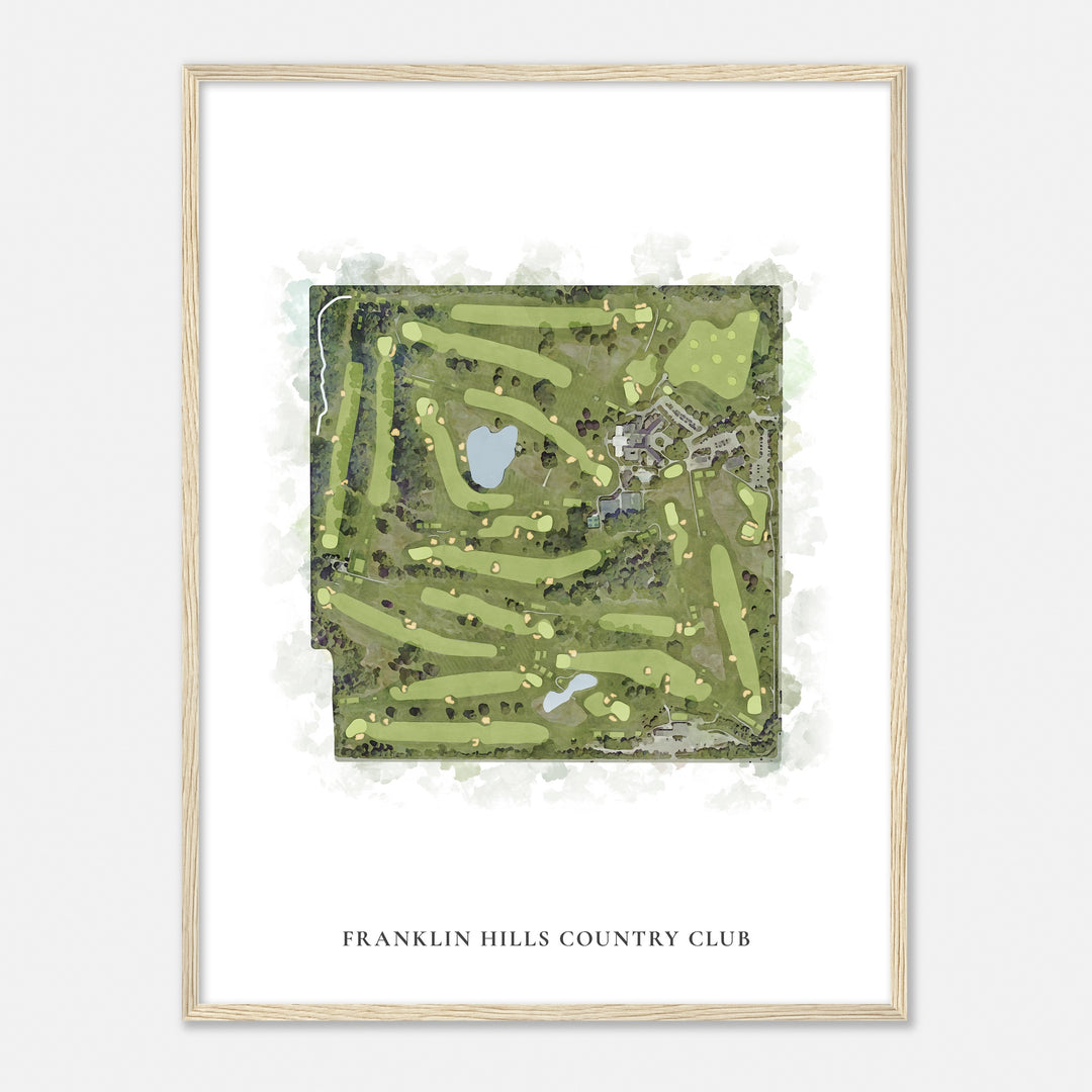 Print of Franklin Hills Country Club Classic Map