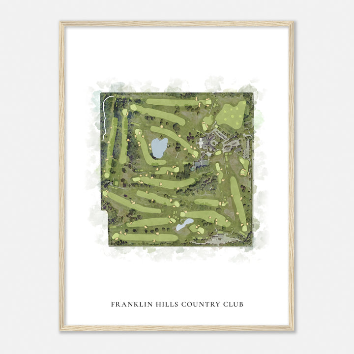 Print of Franklin Hills Country Club Classic Map