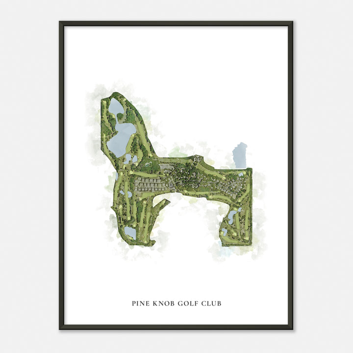 Print of Pine Knob Golf Club Classic Map