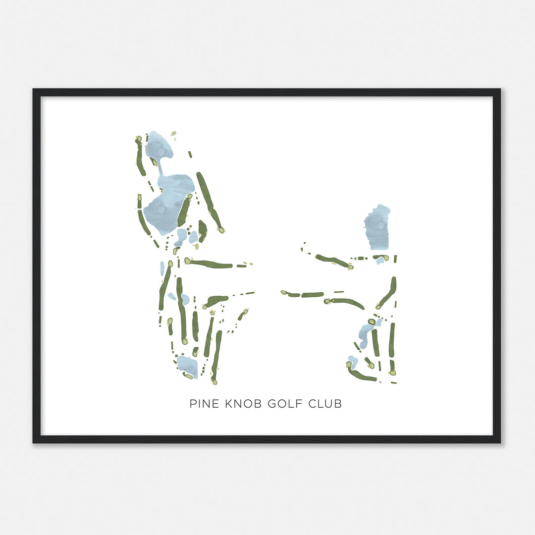 Print of Pine Knob Golf Club Modern Map