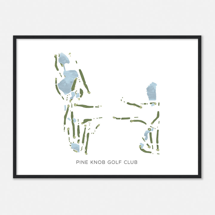 Print of Pine Knob Golf Club Modern Map
