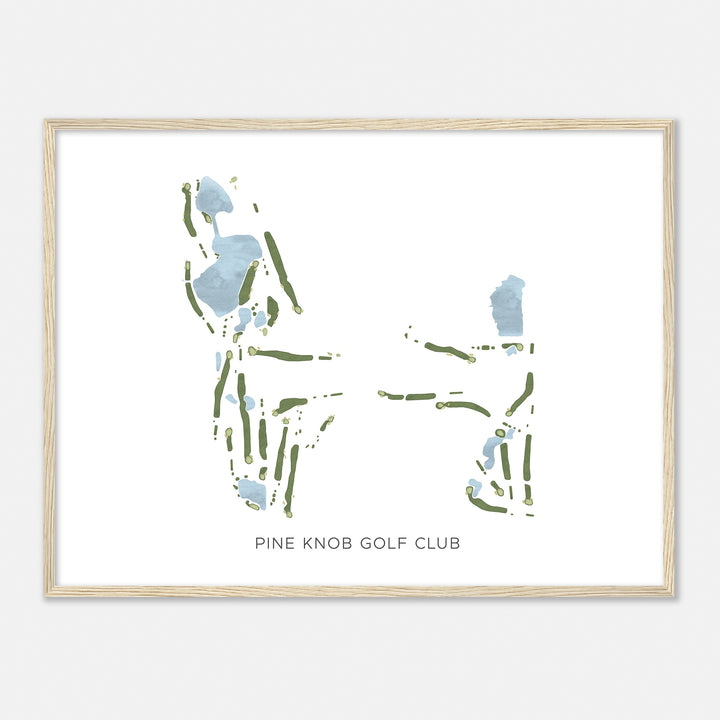 Print of Pine Knob Golf Club Modern Map