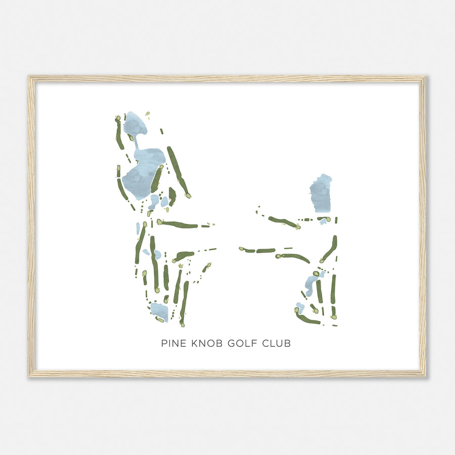 Print of Pine Knob Golf Club Modern Map