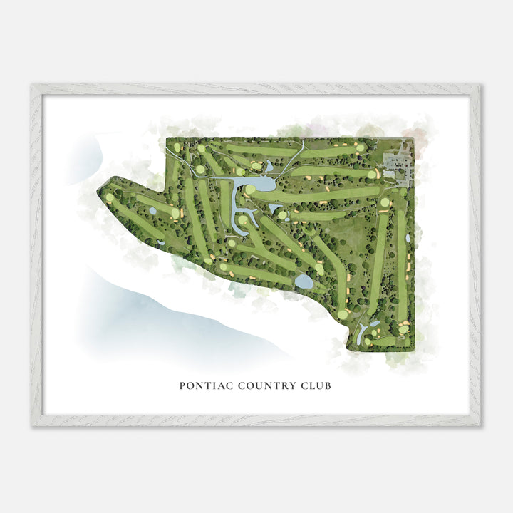 Print of Pontiac Country Club Classic Map