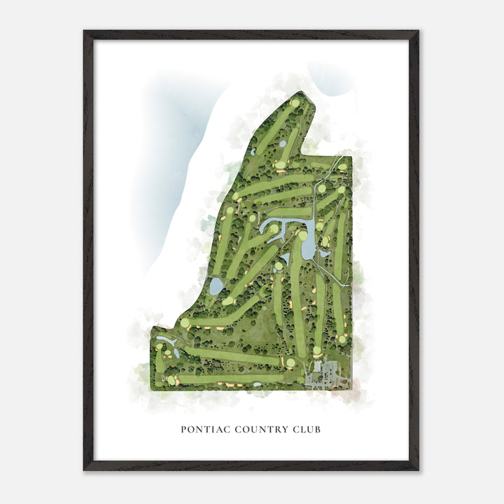 Print of Pontiac Country Club Classic Map