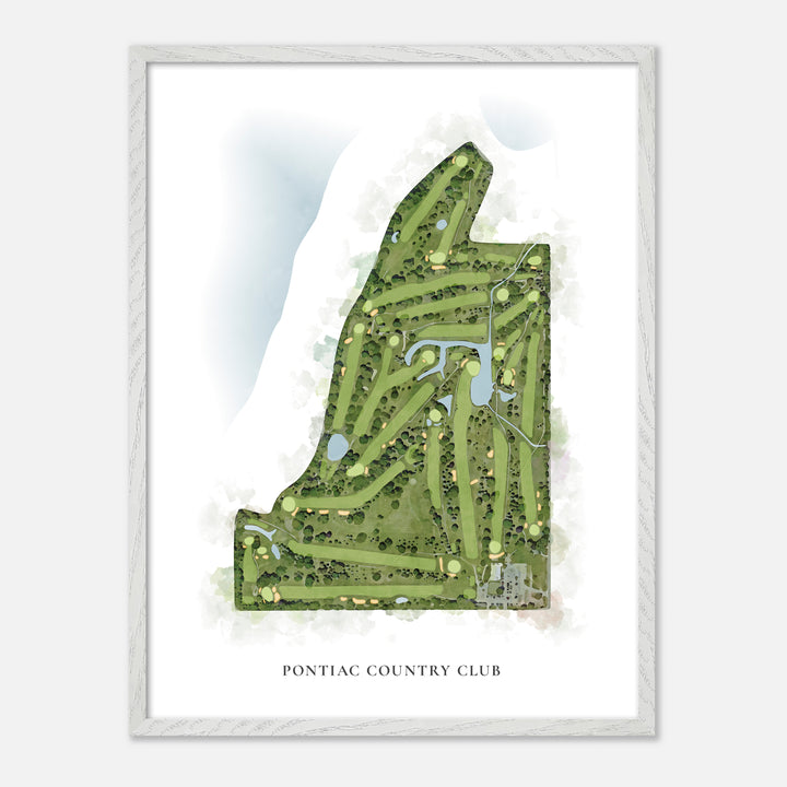 Print of Pontiac Country Club Classic Map