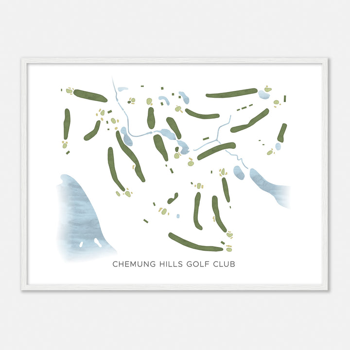 Print of Chemung Hills Golf Club Modern Map