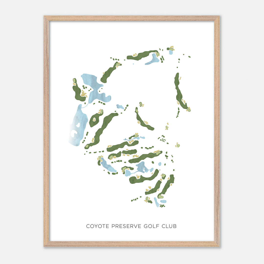 Print of Coyote Preserve Golf Club Modern Map