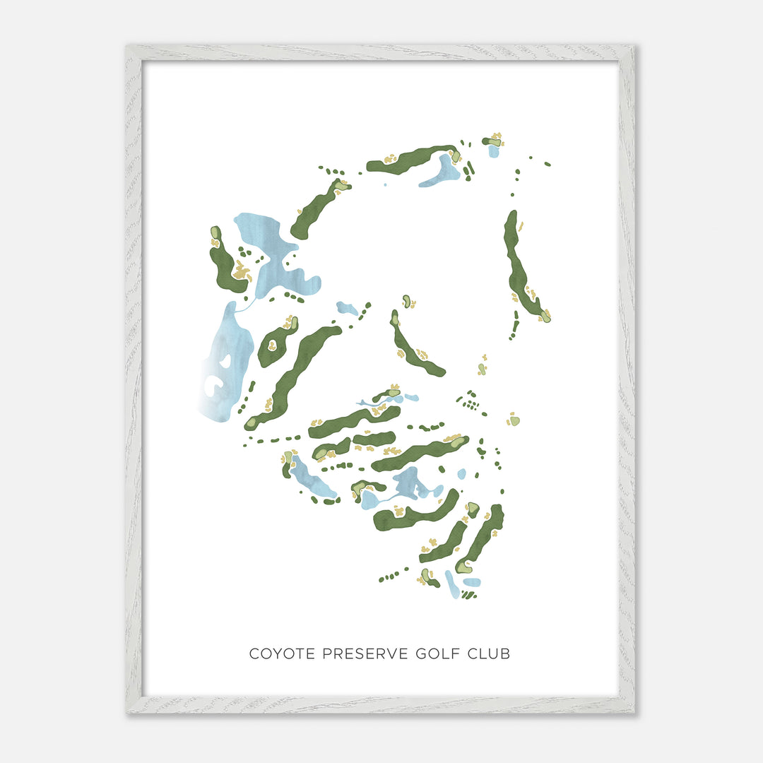 Print of Coyote Preserve Golf Club Modern Map