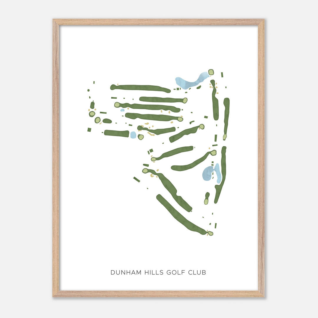 Print of Dunham Hills Golf Club Modern Map