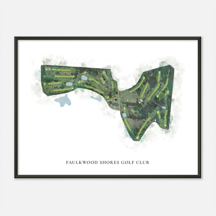 Print of Faulkwood Shores Golf Club Classic Map