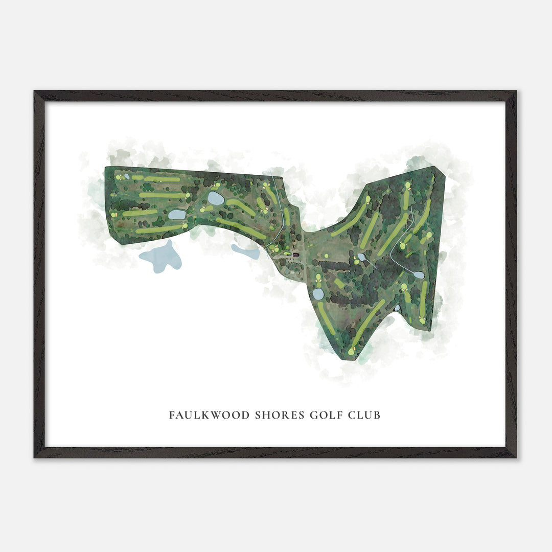 Print of Faulkwood Shores Golf Club Classic Map