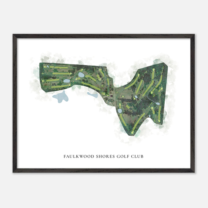 Print of Faulkwood Shores Golf Club Classic Map