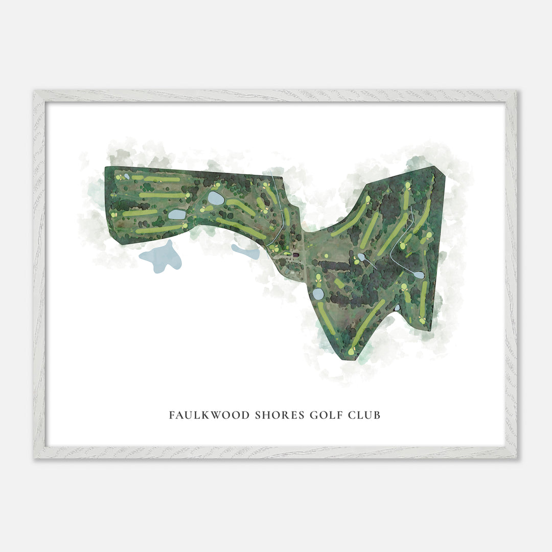 Print of Faulkwood Shores Golf Club Classic Map