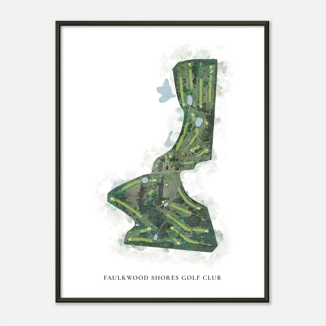 Print of Faulkwood Shores Golf Club Classic Map