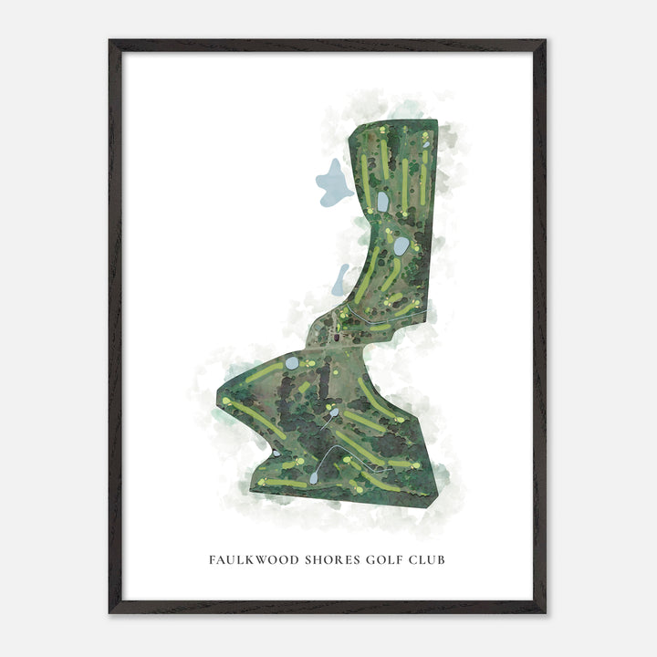 Print of Faulkwood Shores Golf Club Classic Map