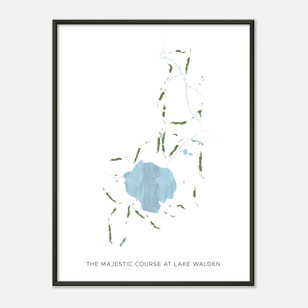 Print of The Majestic Course At Lake Walden Modern Map