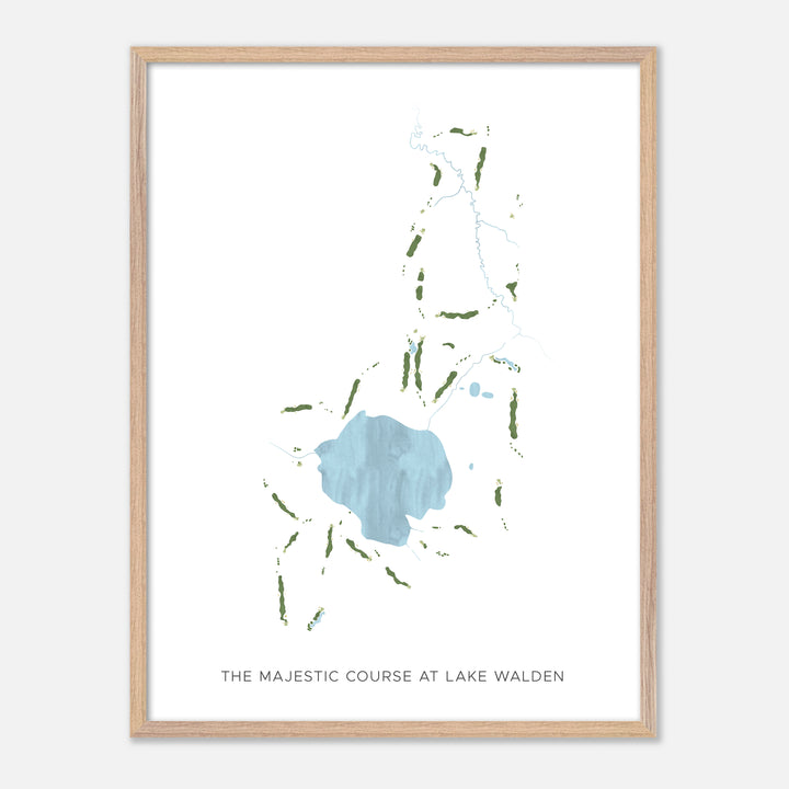 Print of The Majestic Course At Lake Walden Modern Map