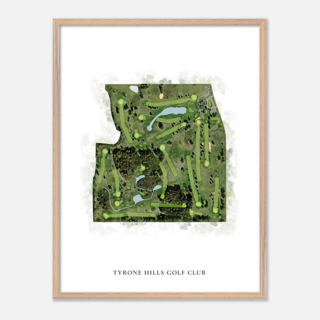 Print of Tyrone Hills Golf Club Classic Map