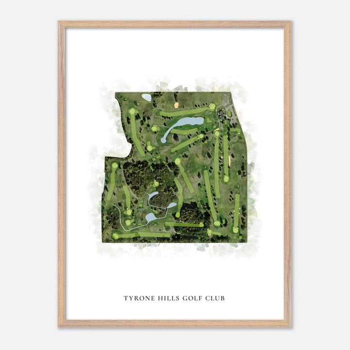 Print of Tyrone Hills Golf Club Classic Map