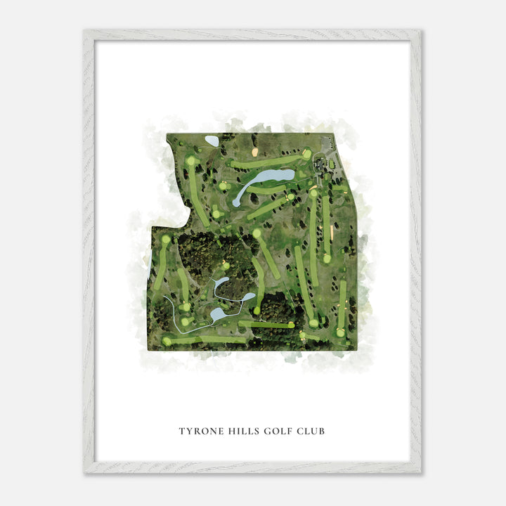 Print of Tyrone Hills Golf Club Classic Map