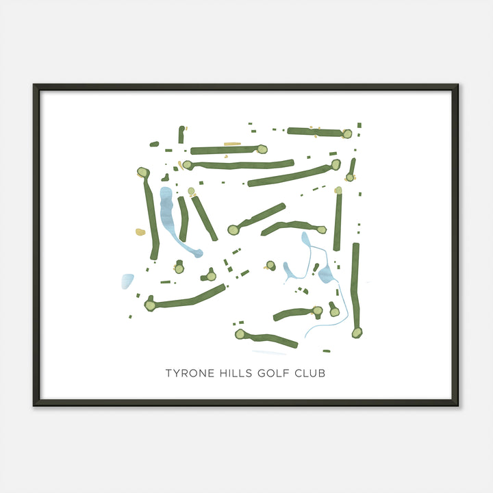 Print of Tyrone Hills Golf Club Modern Map
